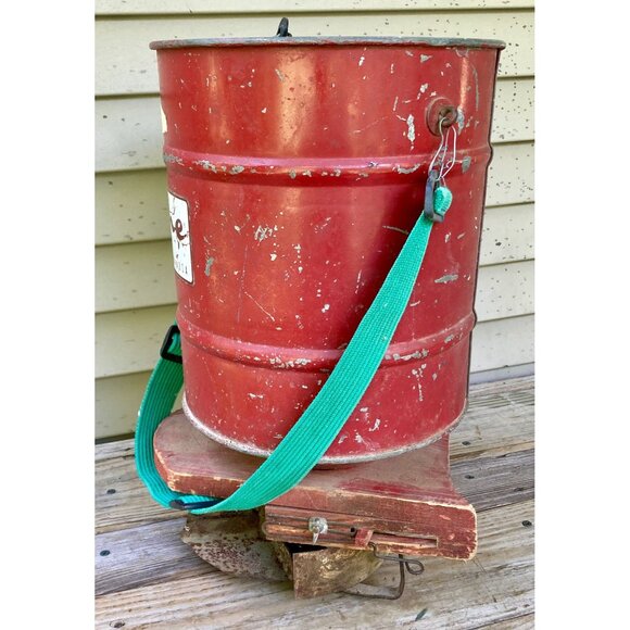 Vintage Cyclone Seeder Red w/ Strap Hand-Held Spreader Urbana, Indiana - Picture 5 of 7